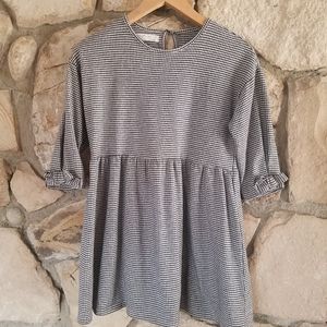 Zara Kids Collection Black and White Pin check  Dress SZ: 9